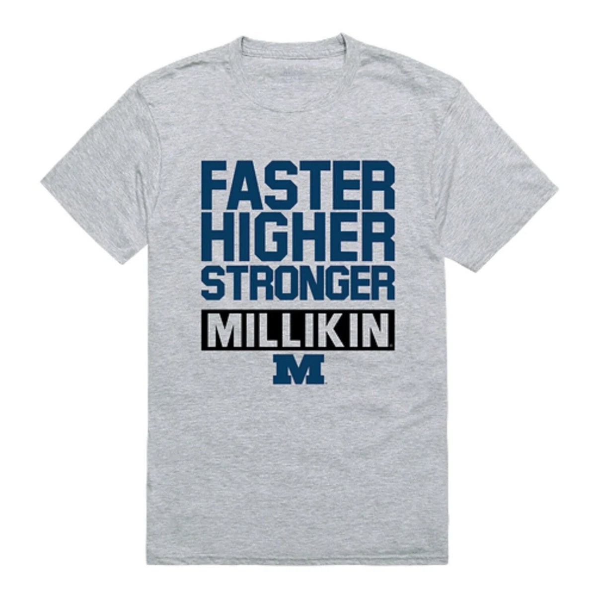 Millikin University Big Blue MU NCAA Cotton College Logo Workout Tee Unisex