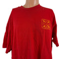 Vintage Massachusetts Firefighters Association T Shirt Mens Size 2XL Red 90s