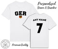 Germany GER 2026 Personalised Name & No Adult Kids Baby, Football Euro Unisex