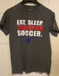 Champion Soccer T Shirt Men's M Eat Sleep - Is There Anything Else? Graphic Tee Unisex