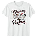 Easily Distracted By Peckers Chicken Keeper Farm Novelty Unisex