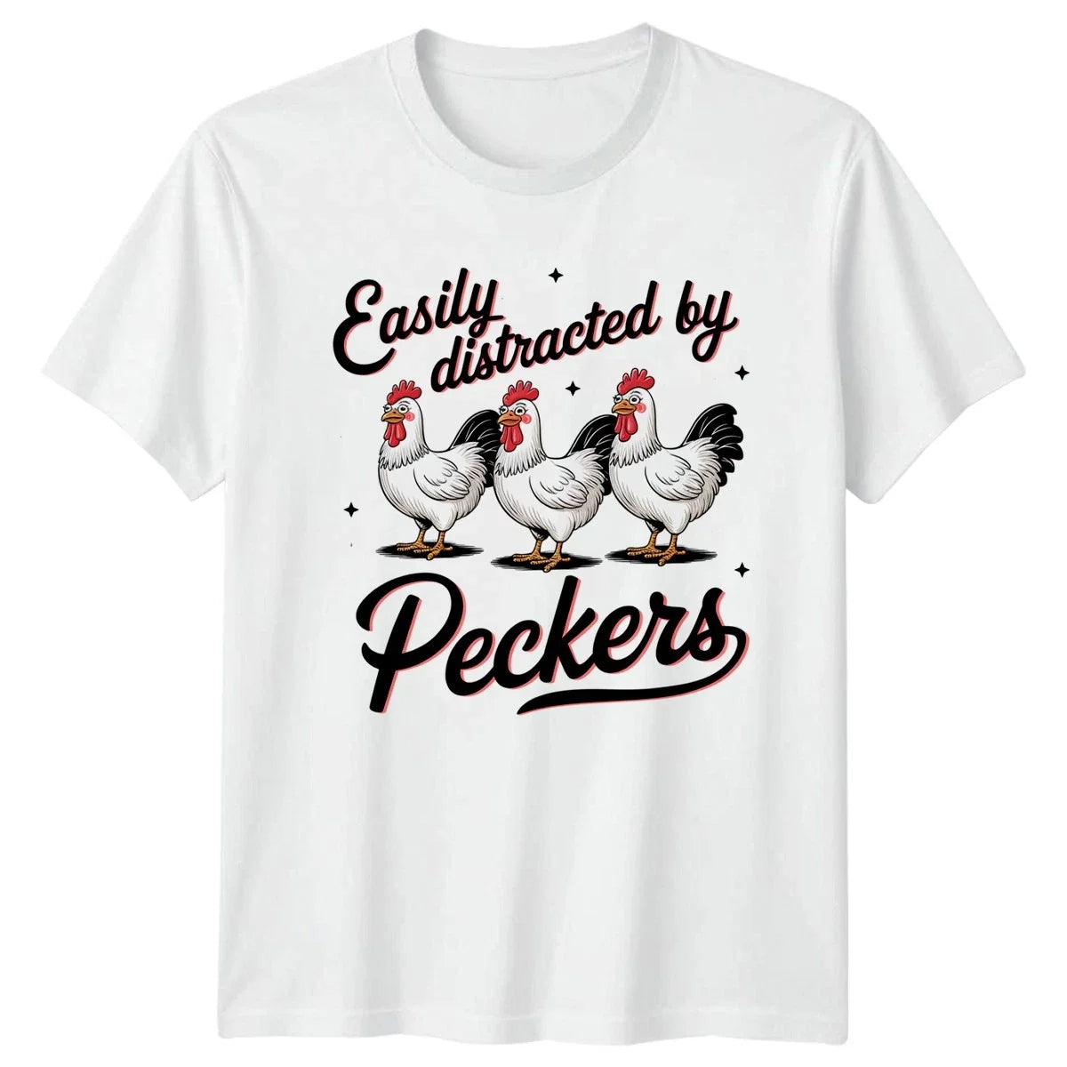 Easily Distracted By Peckers Chicken Keeper Farm Novelty Unisex