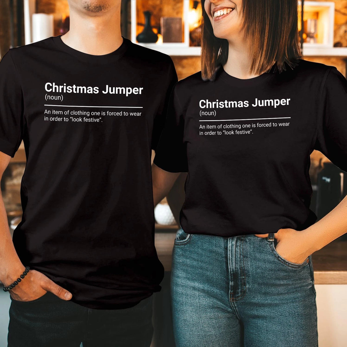 Christmas Jumper Definition T-Shirt Ugly Christmas Holiday Party Xmas Tee T-5061