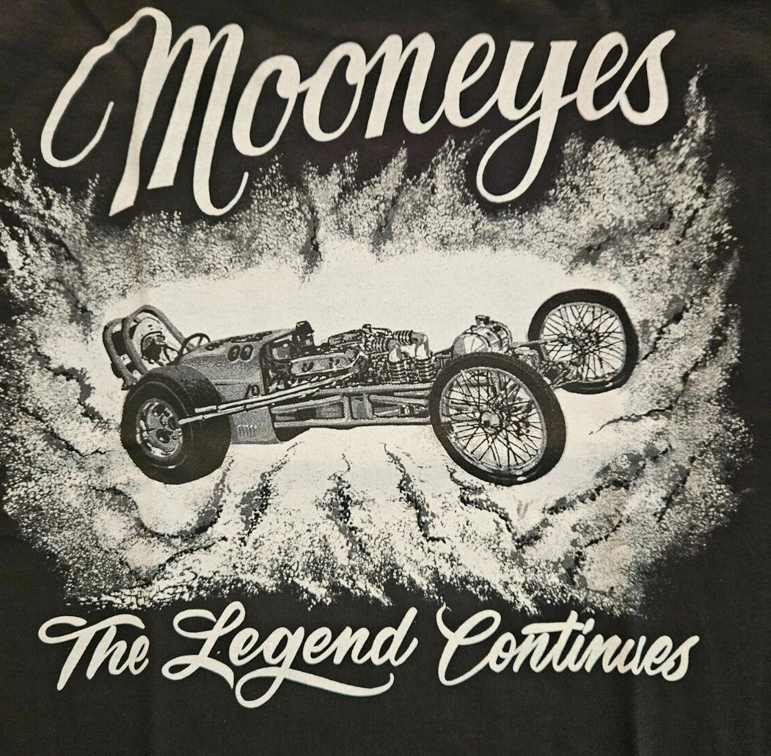 Mooneyes The Legend Continue (178) 100%Cotton Drag Racing, Street Rod Unisex