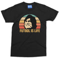 Futbol Is Life Retro Football Top Vintage Footballer Player Fan Gift Tee Unisex