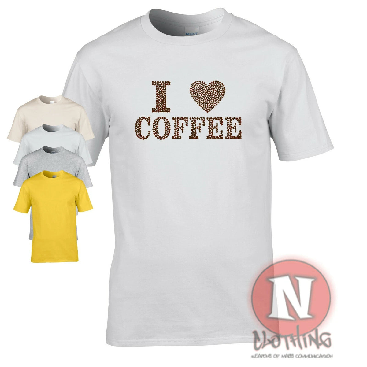 I Love Coffee T-Shirt Funny Barista Coffee Shop Coffee Bean Cafe