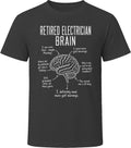 Retired Electrician Brain Funny Retirement Electrical T Shirt