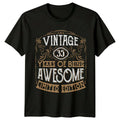 Vintage 35 Years Of Being Awesome Mens T Shirt 35th Birthday Gift Unisex