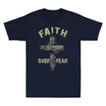 Jesus Christ Cross Faith Over Fear Quote Saying Christian Retro Men's Unisex