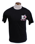 Peanuts Men's M Black U.S.A. Patriotic Short Sleeve Unisex