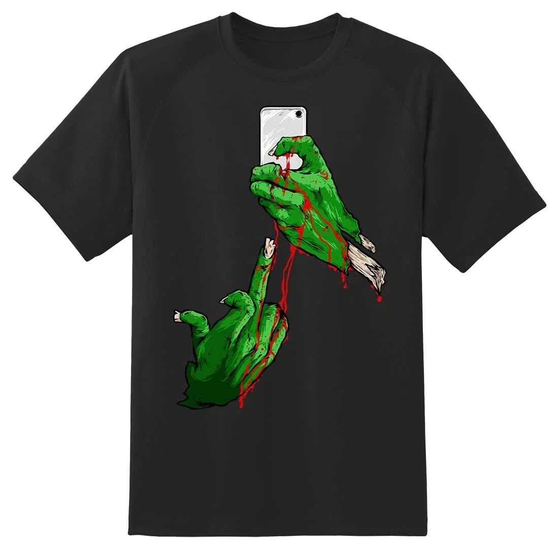 Selfie Zombie t tee shirt black or white tee Unisex