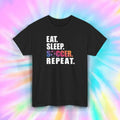 Eat Sleep Soccer Repeat S-5XL Sports Fan Gift Funny Graphic Tee Unisex