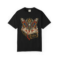 Deaths Head Moth Burning Book T-Shirt Black Front Print Comfort Colors 1717