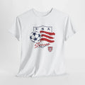 USA Soccer Crest Tee | American Flag Soccer Ball Shirt Unisex