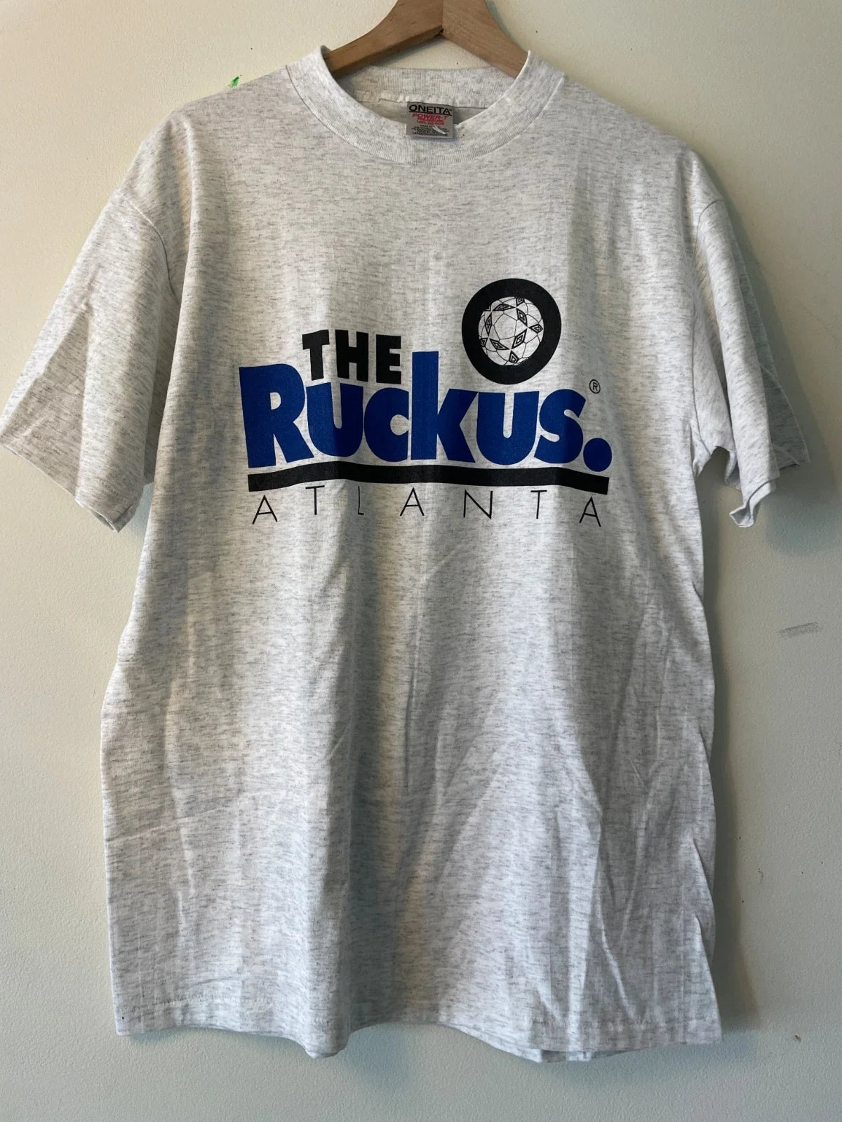 Deadstock VTG Ruckus Atlanta Soccer Club L Gray USA Unisex