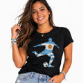 Argentina Soccer Player Argentina Flag Football Silhouette Graphic Unisex