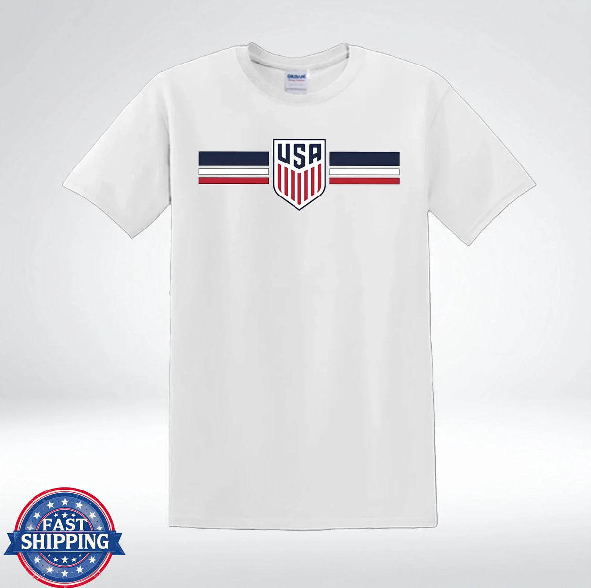 Vintage USA Soccer Style Red White Blue Unisex