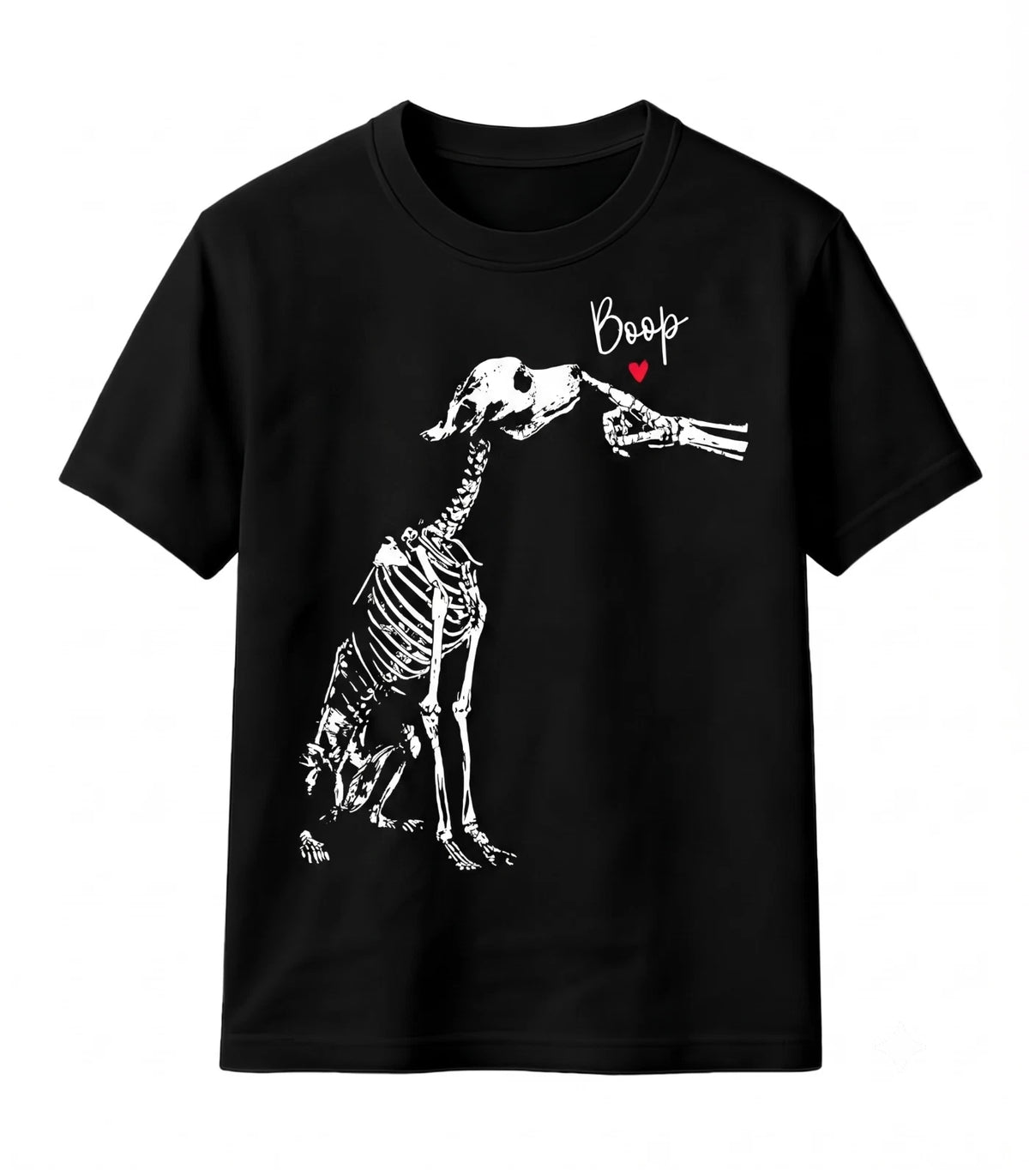 Funny Dog Skeleton Halloween Night Graphic T-Shirt Puppy Spooky Tee