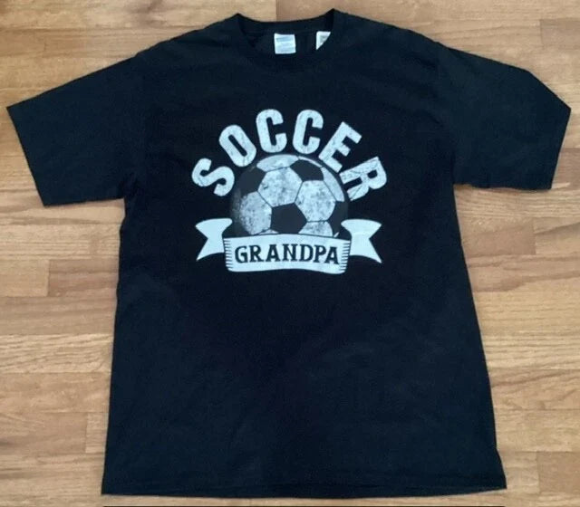 NWT Port & Company Soccer Grandpa Graphic Print Distressed Size Large Unisex