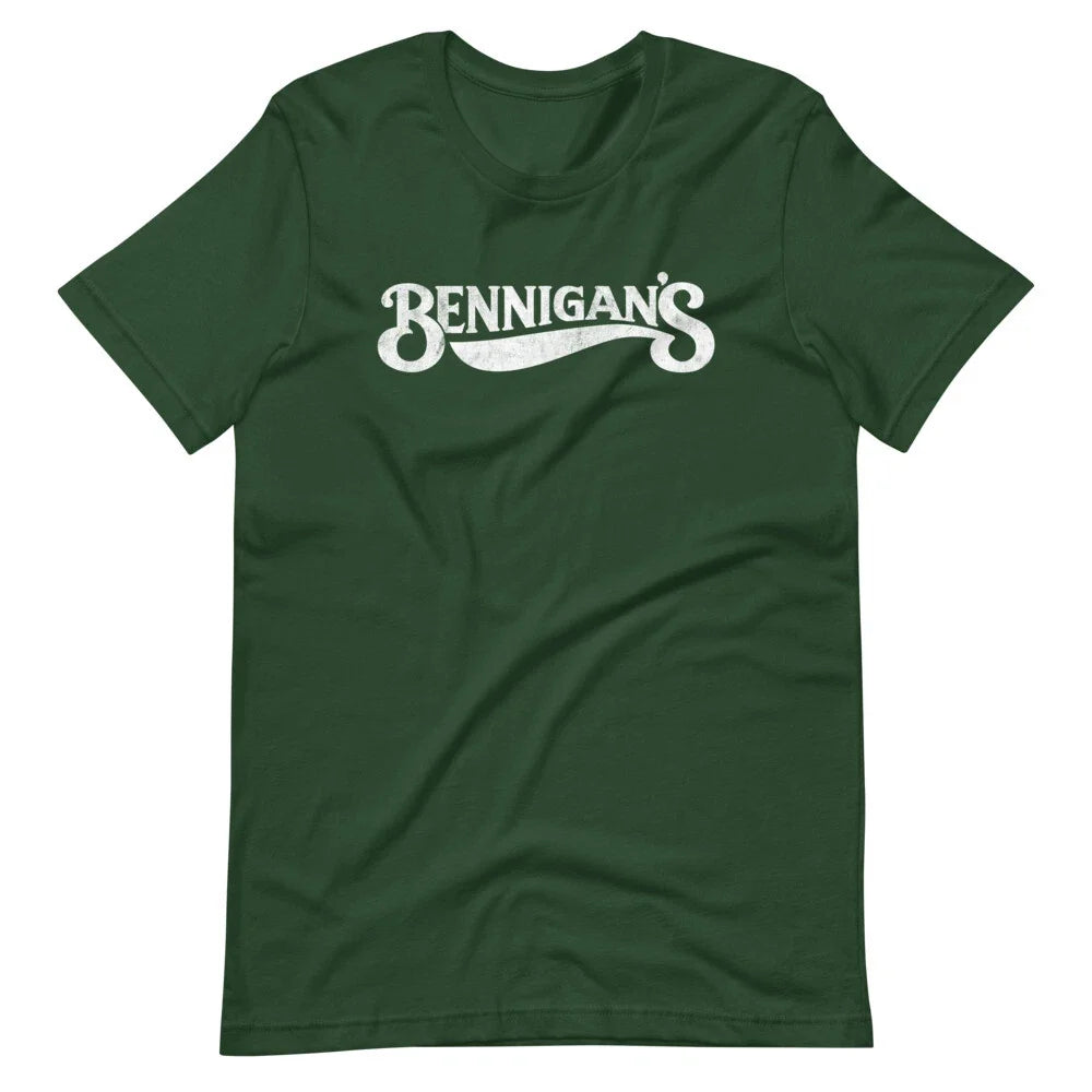 BENNIGANS Vintage 90s Style Logo Graphic Tee Shirt Short-Sleeve Unisex Unisex
