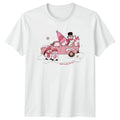 Merry And Bright Pink Christmas Truck Snowmen Holidays Unisex T-Shirt Men Women