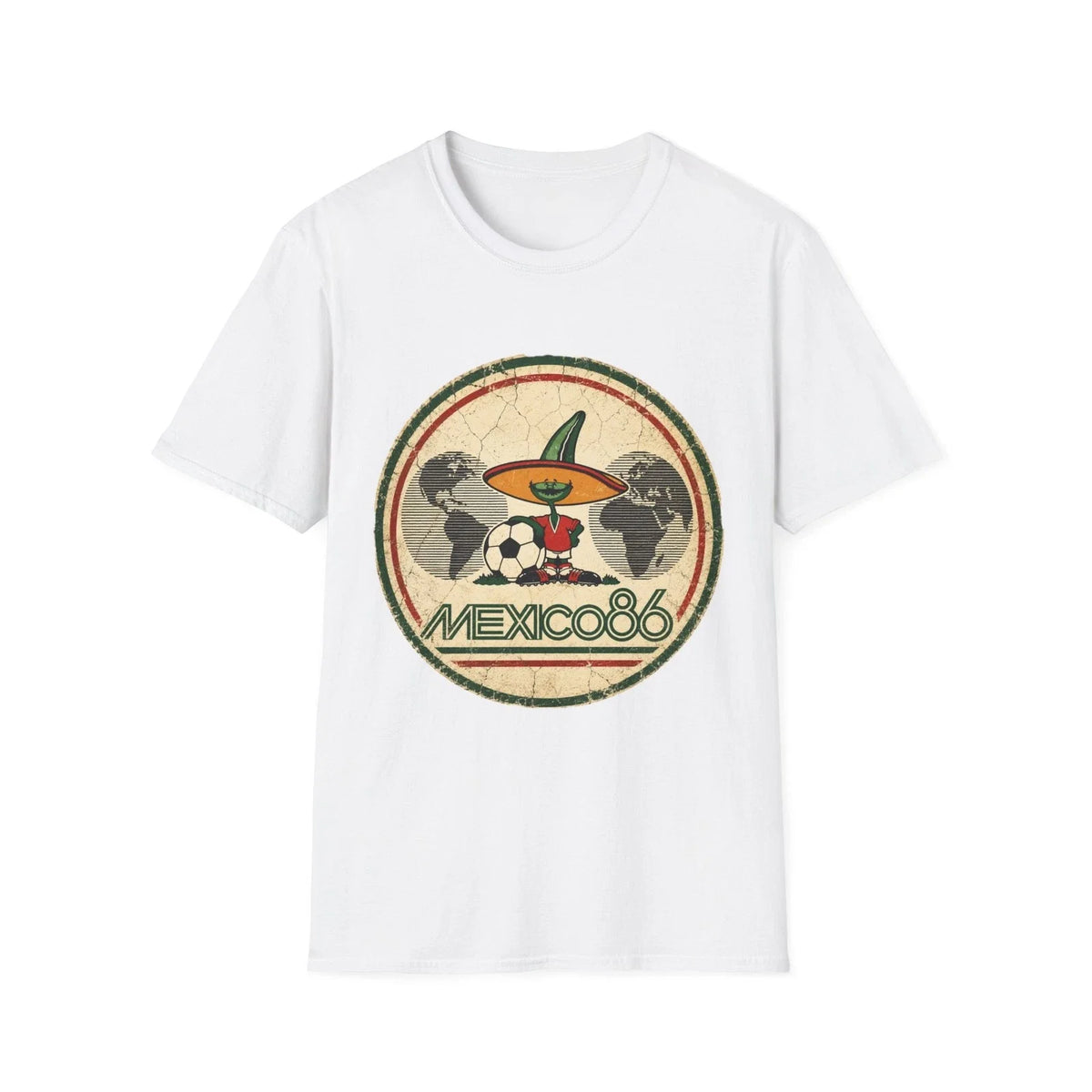 Mexico 86 Soccer Logo | Vintage World Cup Design Unisex