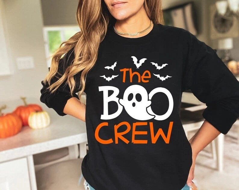 Boo Crew Halloween Shirt Matching Family Tee