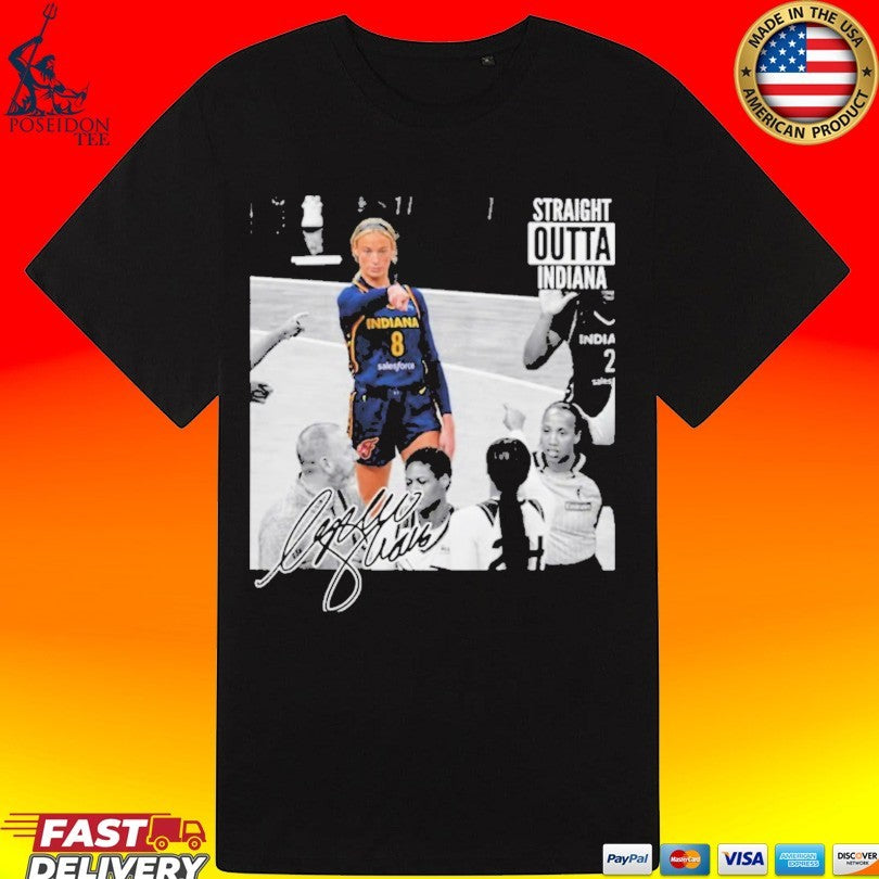 Sophie Cunningham Indiana Fever Wnba Pointing Meme Straight Outta Indiana Signature