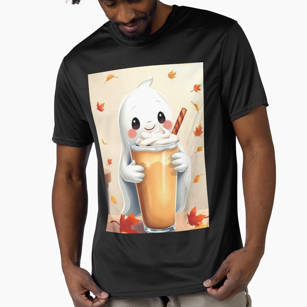 Ghost Barista Halloween Coffee Shop T-Shirt – Cute Cozy Design by ArmaanArts