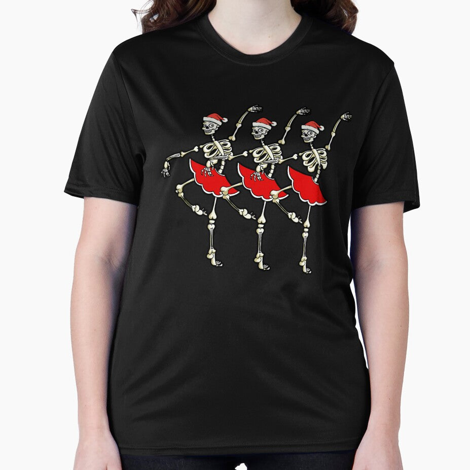 Christmas Skeleton Sweatshirt, Skeleton Dancing Womens Christmas Sweatshirt, Funny Christmas Shirt, Cute Christmas Tee, Womens Holiday Shirt by OmegaJack