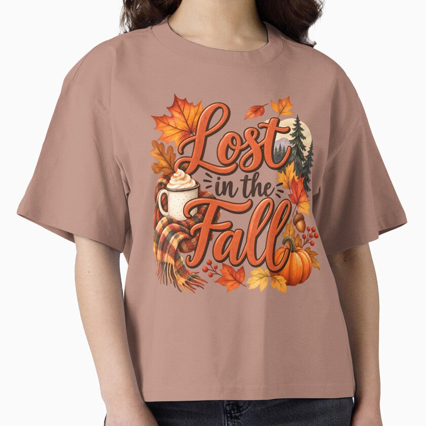 Lost in the Fall – Cozy Autumn Pumpkin & Forest by blankTeeShirt