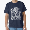 Cool Skeleton Lady Coffee Lover Retro Floral Style by Nalin-Design