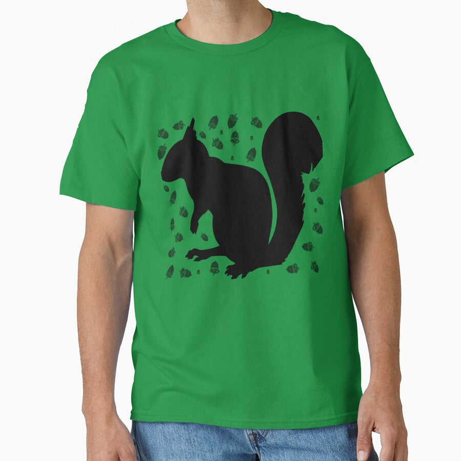 Squirrel and Acorns in Black by AlteredAtelier