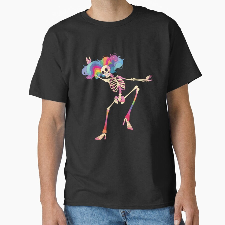 Dancing Skeleton Rainbow. Dead and Fabulous. by lunaticbear