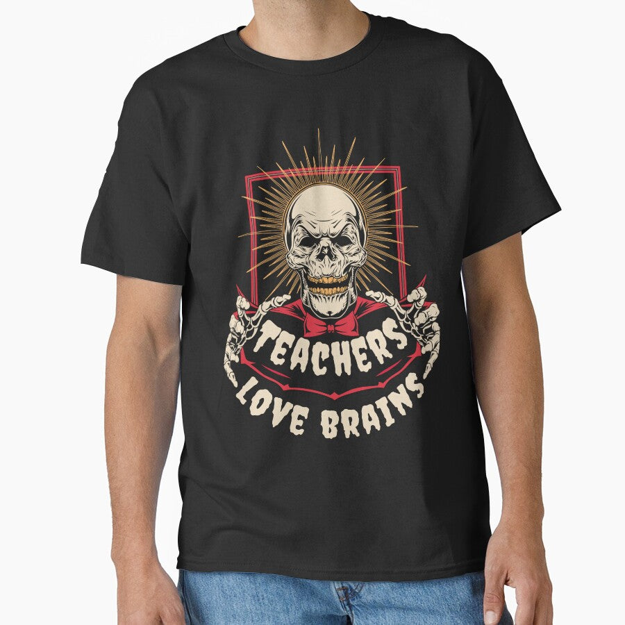 Teacher love brains | Funny ghost Halloween Party Clubbing Design by EmmiFoxDesigns