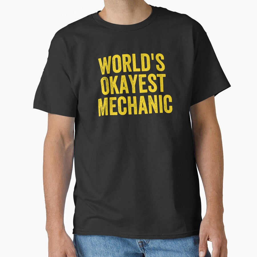 World's Okayest Mechanic Funny by happinestSHOP