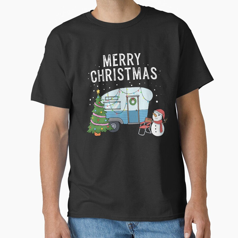 Merry Christmas Camping Campfire Tent Outdoor Camper by DSWShirts