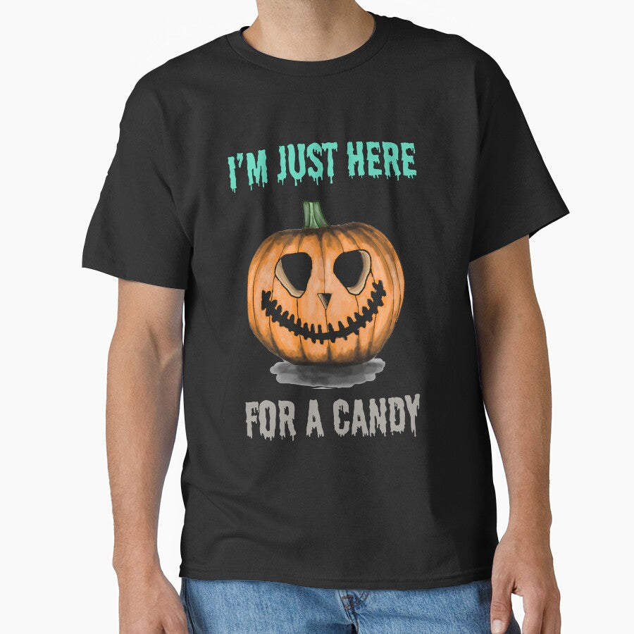 Halloween pumpkin, Im just here for a candy no 6 by mon-artist