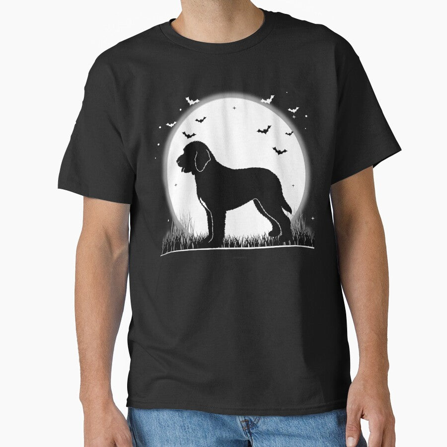 Barbet Dog – Halloween Moon Silhouette by The Real Life Symphony