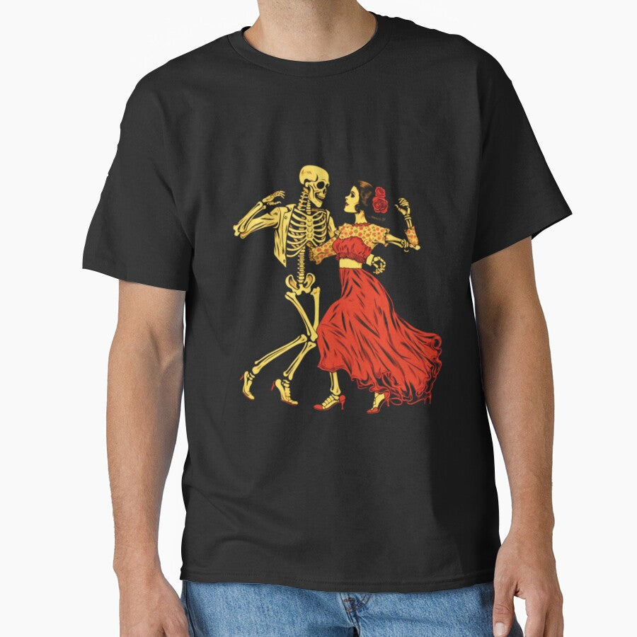Copy of Dancing Skeletons - Spooky and Stylish Halloween Design by TEEJAMBOREE