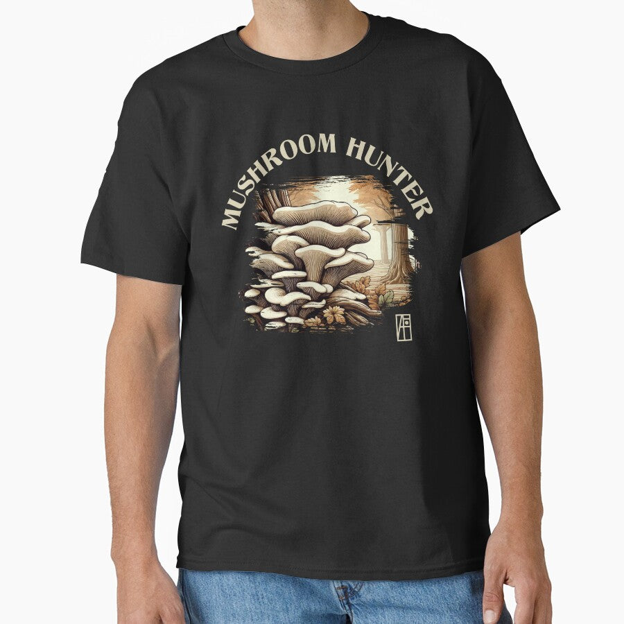 MUSHROOMS - Mushrooms Hunter - Oyster Mushroom Hunter - Oyster Mushroom Forager by ArtProjectShop