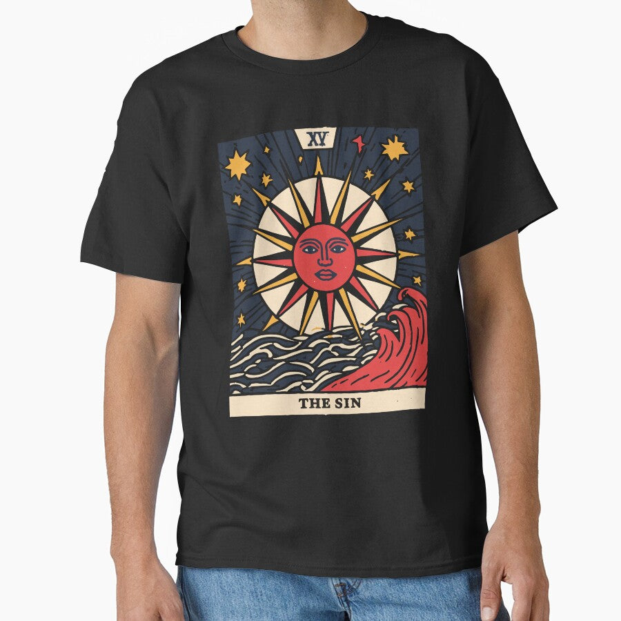 Red Sun Tarot Card T-Shirt Design 127sm by 127sm