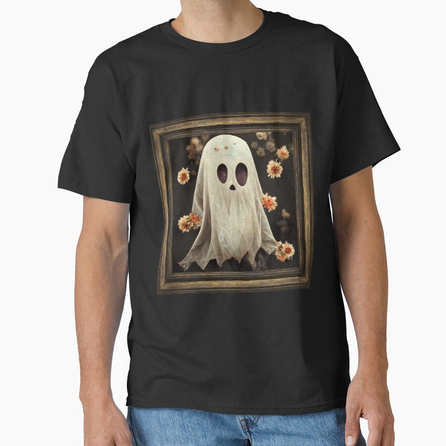 Halloween Costume Vintage Floral Ghost Pumpkin Funny AI generator by GraymanShop