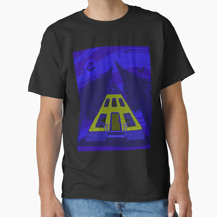 Yellow Haunted House Spooky Vibes Midnight Haunting by ArtByPRKR