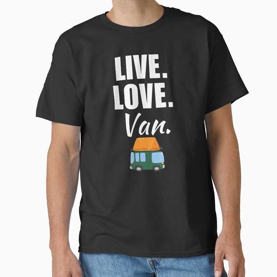 Live, love, van. Van life wilderness adventure explorers, digital nomad on the road lifestyle by NBSStore