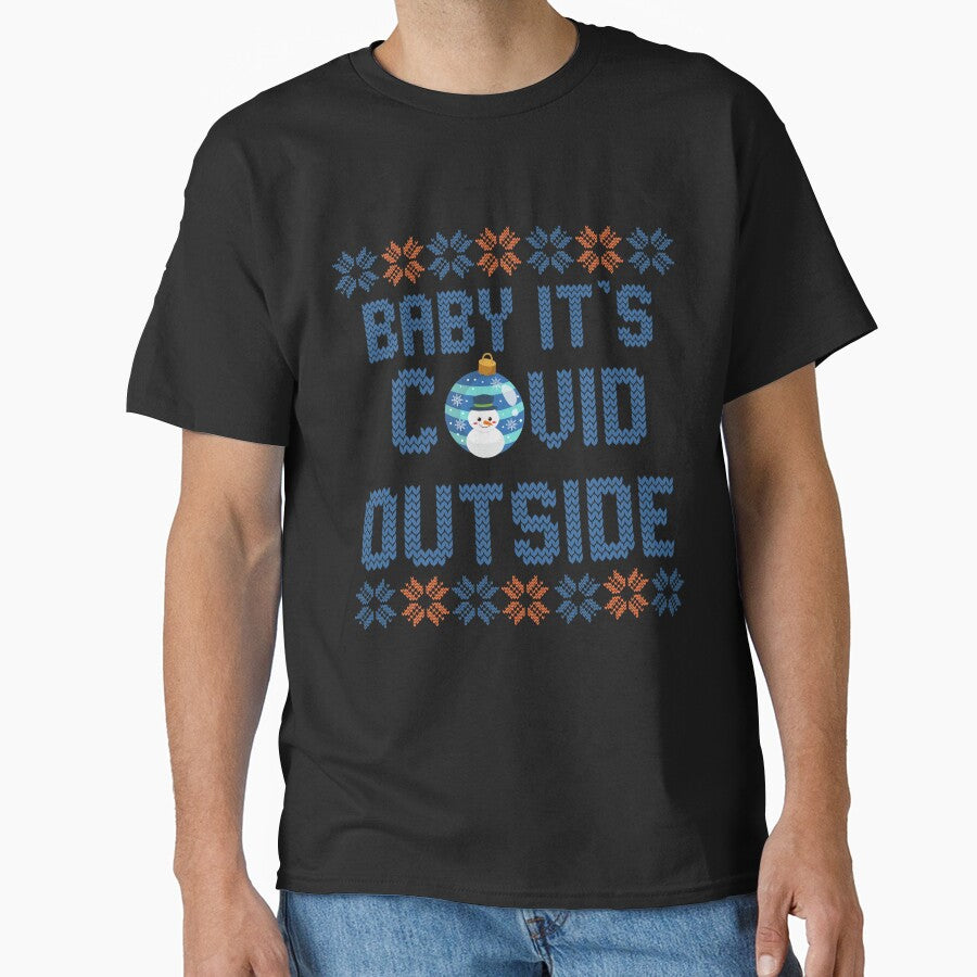 Baby It's C*VID Outside in Blue & Orange by BlushPearls