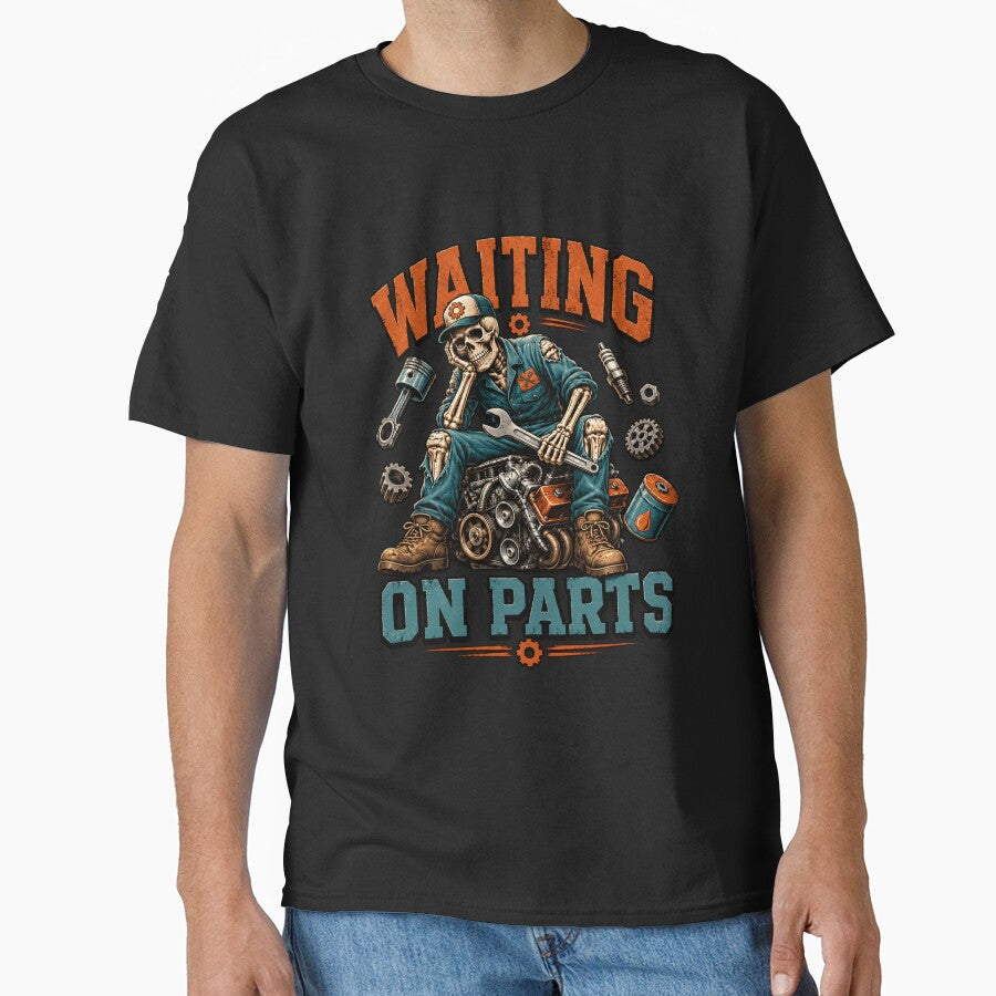 Waiting On Parts Skeleton Mechanic by netimdomains