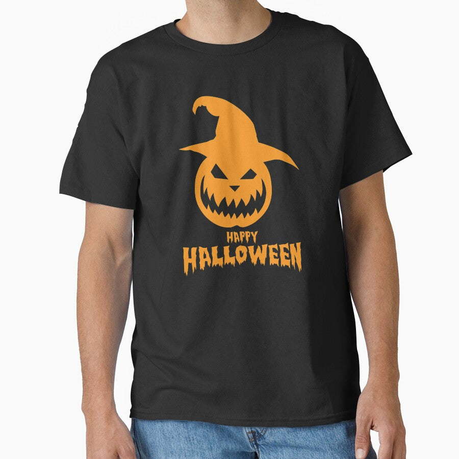 Happy Halloween With Orange Scary Pumpkin by anbartshirts