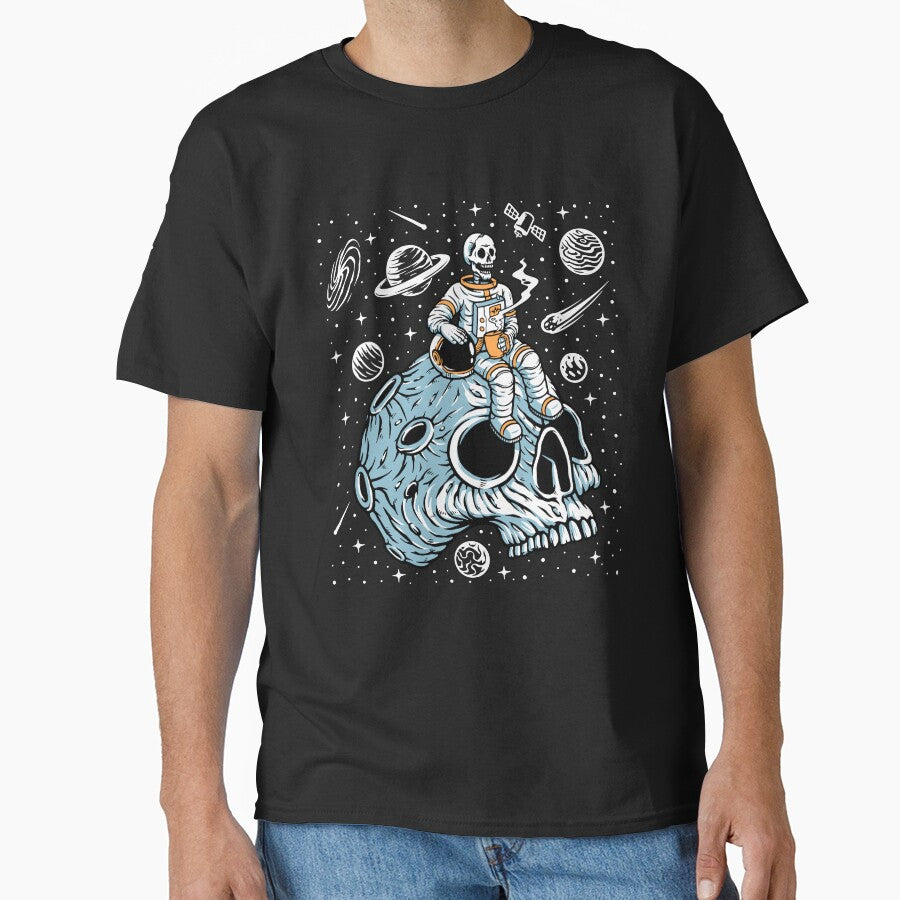 Skeleton Astronaut Sipping Coffee in Space by TotalityDesigns