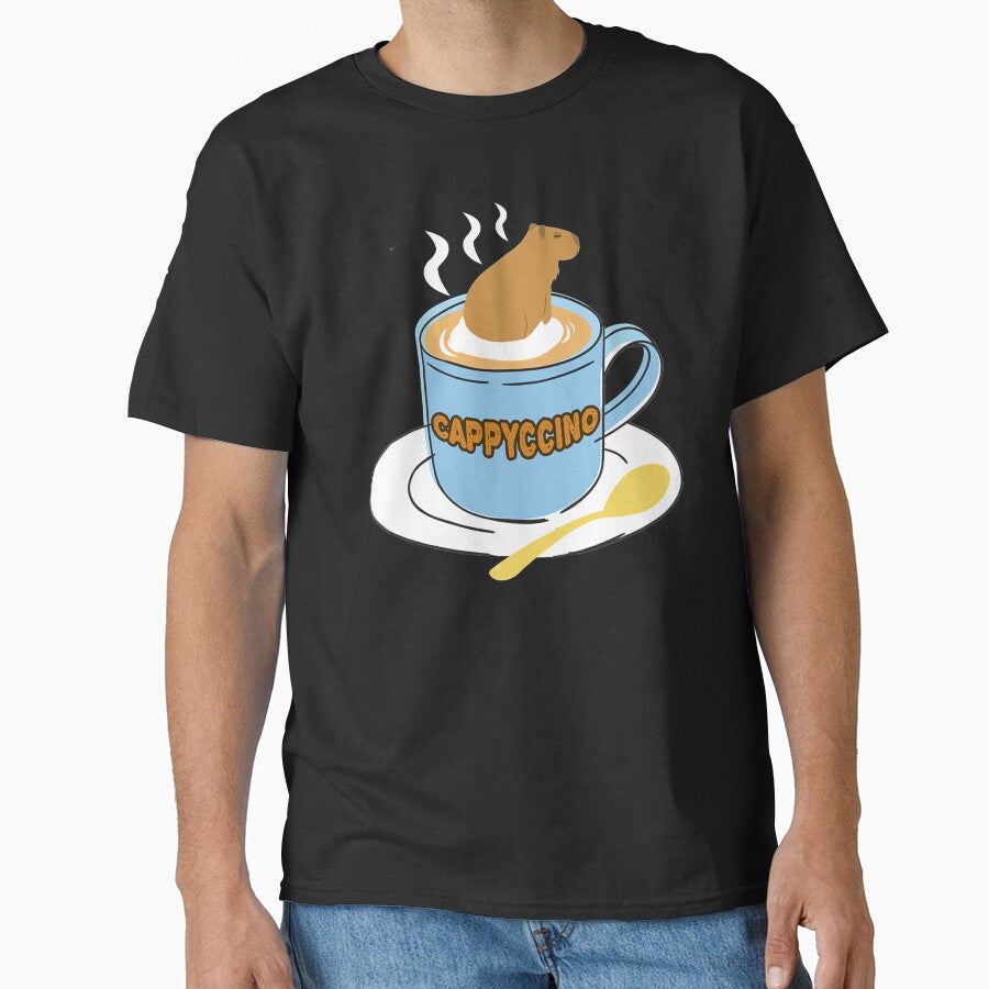 Cappyccino Capybara Coffee Pun by HulonSoppitt